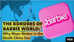Đường chín đoạn trên bản đồ do Trung Quốc phát hành trong phim Barbie năm 2023.