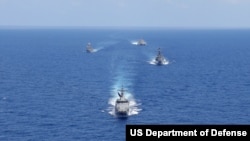 Hoạt động hợp tác hàng hải của Mỹ, Úc, Nhật Bản và Philippines vào ngày 7/4/2024 nhằm thể hiện một khu vực Ấn Độ Dương - Thái Bình Dương tự do và rộng mở.