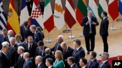 Các nhà lãnh đạo đến tham gia cuộc họp thượng đỉnh của EU ở Bỉ hồi tháng 3/2024.