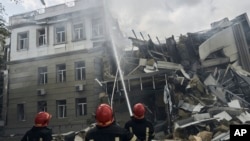 Một tòa nhà bị phá hủy trong cuộc tấn công của Nga ở Odesa, Ukraine, ngày 20/7/2023.