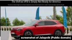 Một bài đăng trên trang Jalopnik hôm 14/12/2022 nói VinFast VF8 chưa sẵn sàng cho thị trường Mỹ.