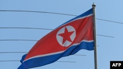 Quốc kỳ Bắc Triều Tiên tại tòa đại sứ nước này ở Malaysia
