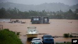 Bão Fiona nhấn chìm một số ngôi nhà ở Cayey, Puerto Rico, vào ngày 18/9/2022.