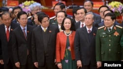 Bà Trương Thị Mai lúc mới vào Bộ Chính trị tại Đại hội 12 năm 2016