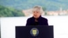 Bộ trưởng Ngân khố Hoa Kỳ Janet Yellen họp báo trước hội nghị các Bộ trưởng Tài chánh G7 tại Stresa, Ý, ngày 23/5/2024. 