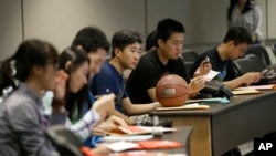 Các du học sinh Trung Quốc tại ĐH Texas, Hoa Kỳ. 
